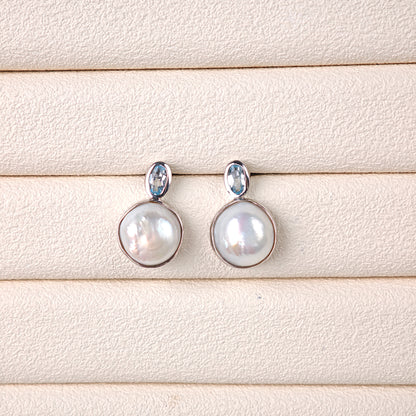 Freshwater Keshi Pearl Earrings | 10–11mm AAA Grade