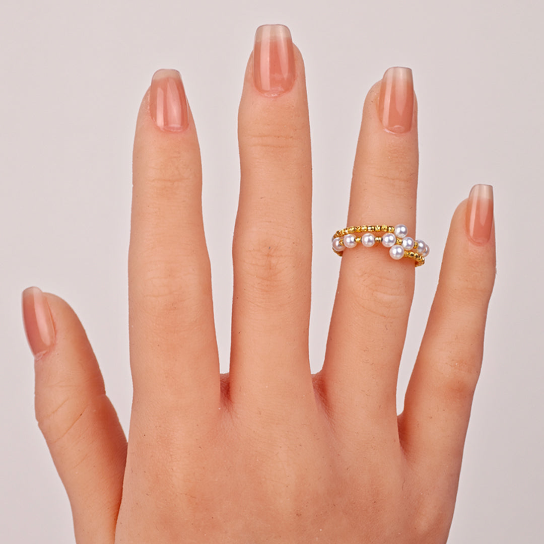 S925 Silver - White Freshwater Pearl Ring | 3–4mm AAA Grade