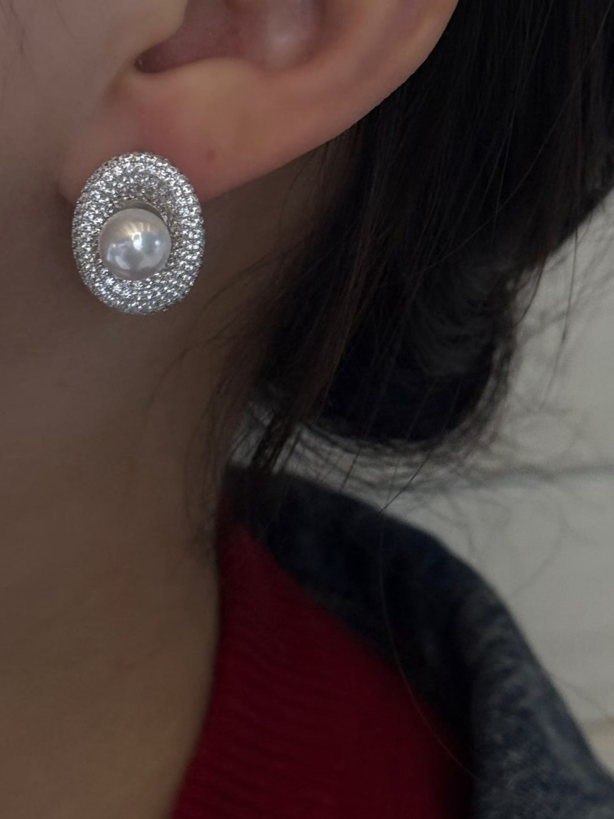 S925 Silver - White Freshwater Pearl Stud Earrings | 7–8mm AAA Grade