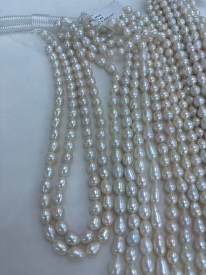 White Baroque Freshwater Pearl Strand | 8–9mm AAA Grade