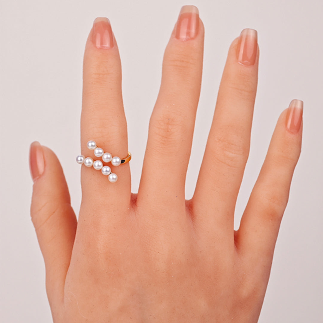 S925 Silver - White Freshwater Pearl Ring | 3–4mm AAA Grade