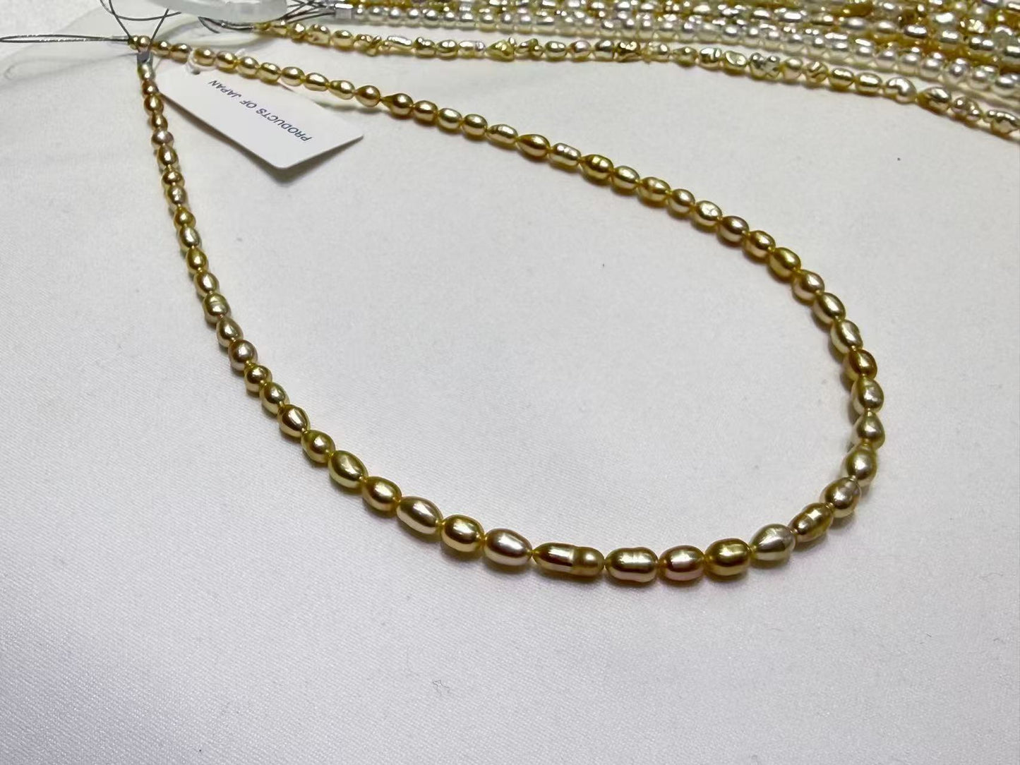 South Sea Golden Keshi Pearl Strand | AAAA Grade
