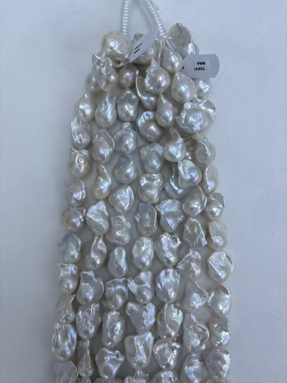 White Baroque Freshwater Pearl Strand | 14–16mm AAA Grade