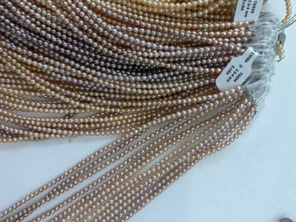Pink Freshwater Pearl Strand | 3.5–4mm AAA Grade