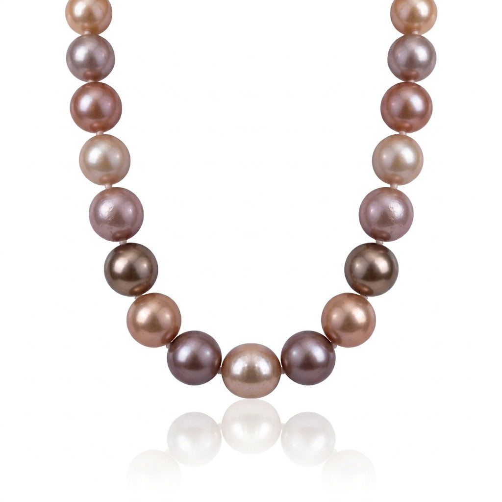 S925 Silver - Mixed Color Freshwater Pearl Detachable Necklace | 3.5–4mm & 7–8mm AAA Grade