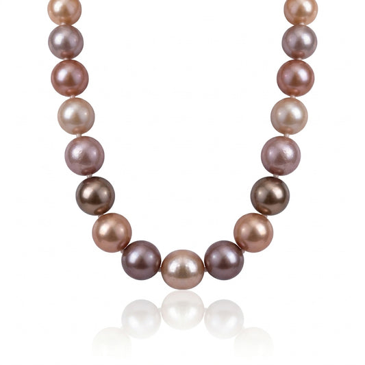 S925 Silver - Mixed Color Freshwater Pearl Detachable Necklace | 3.5–4mm & 7–8mm AAA Grade