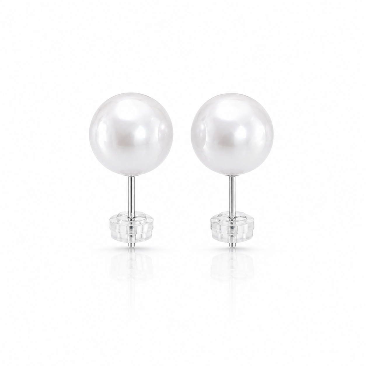 S925 Silver - Freshwater Pearl Stud Earrings | 11–12mm AAAA Grade