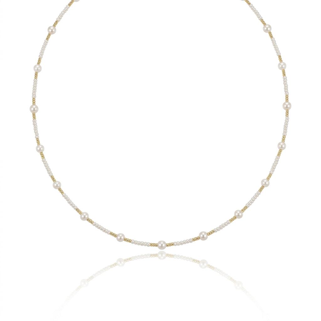 S925 Silver - White Freshwater Pearl Necklace | 2–4mm AAA Grade
