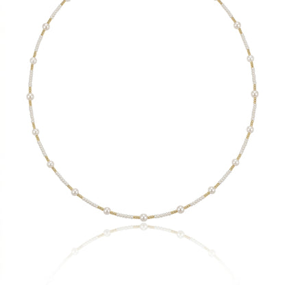 S925 Silver - White Freshwater Pearl Necklace | 2–4mm AAA Grade