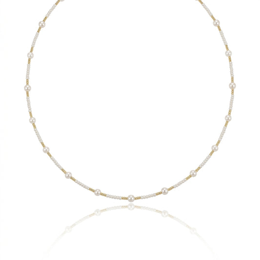 S925 Silver - White Freshwater Pearl Necklace | 2–4mm AAA Grade