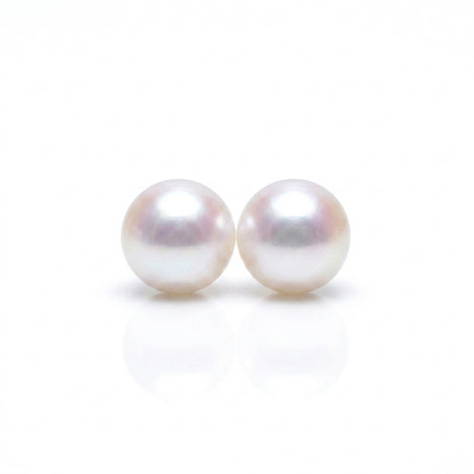 White Freshwater Edison Pearl Pair | 9–10mm AAA Grade