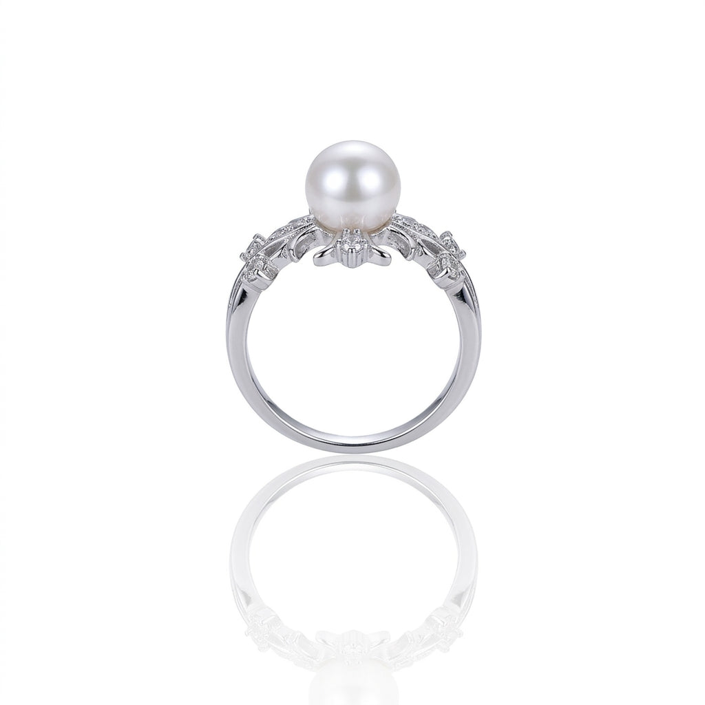S925 Silver - White Freshwater Pearl Ring | 6–9mm AAA Grade