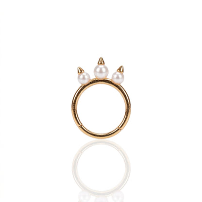 S925 Silver - White Freshwater Pearl Ring | 5–6mm AAA Grade | Near Round Pearl