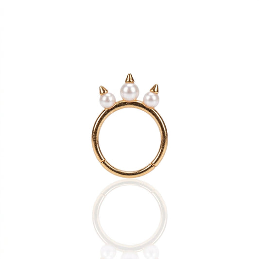 S925 Silver - White Freshwater Pearl Ring | 5–6mm AAA Grade | Near Round Pearl