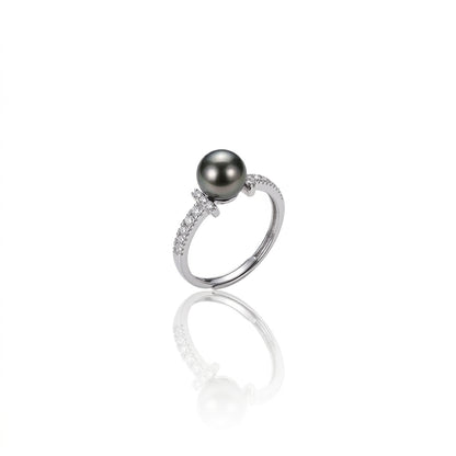 S925 Sterling Silver - White Freshwater Pearl Ring | 8–9mm AAA Grade