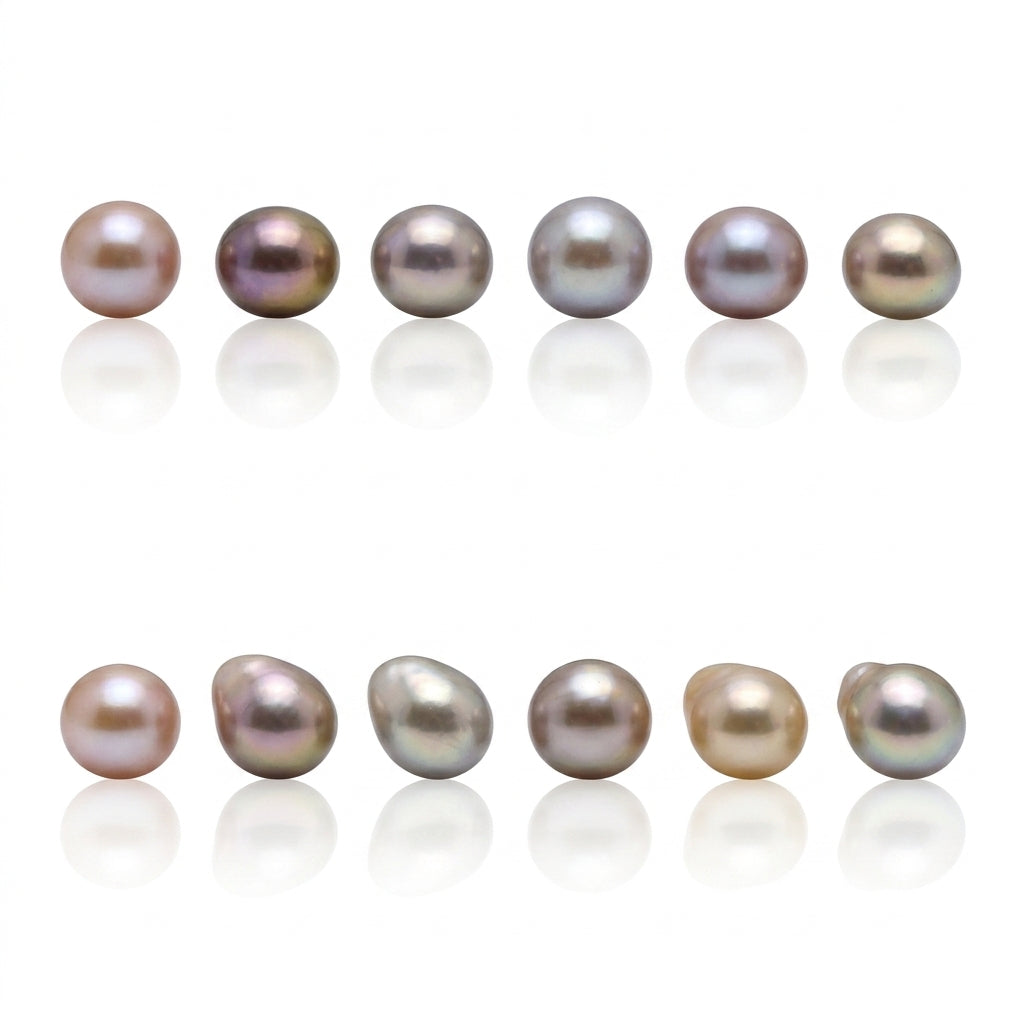 Multi-Color Baroque Freshwater Pearl | 11×15mm AAA Grade