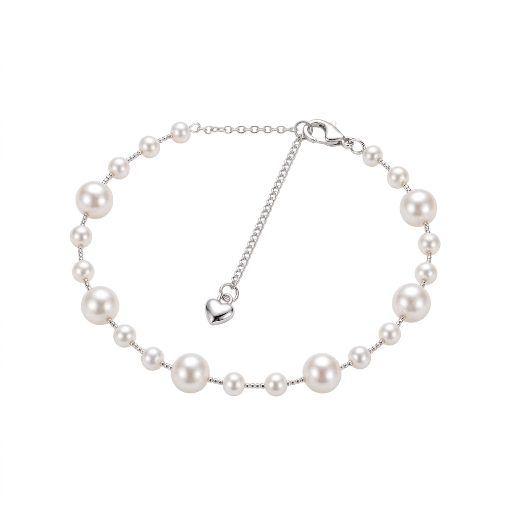 S925 Silver - Freshwater Pearl Bracelet | 4–5mm AAAA Grade