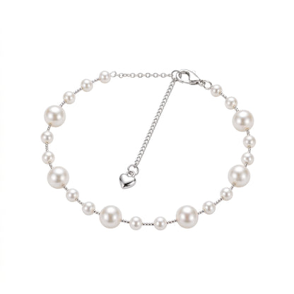 S925 Silver - Freshwater Pearl Bracelet | 4–5mm AAAA Grade