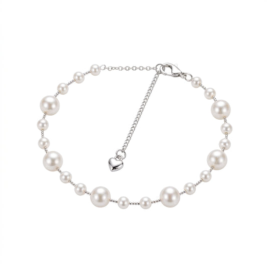 S925 Silver - Freshwater Pearl Bracelet | 4–5mm AAAA Grade