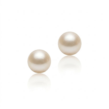 White Freshwater Cultured Pearl Matched Pair | 8–9mm AA Grade | Pair of Pearls
