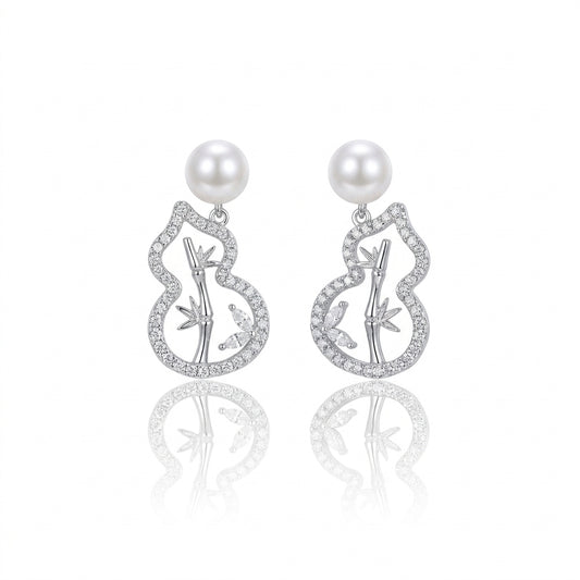 14K Gold Filled - White Freshwater Pearl Bread-Shape Earrings | 5–6mm AAA Grade