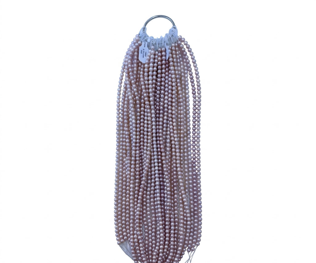 Pink & Purple Freshwater Pearl Strand | 5–5.5mm AAA Grade | Round Pearls
