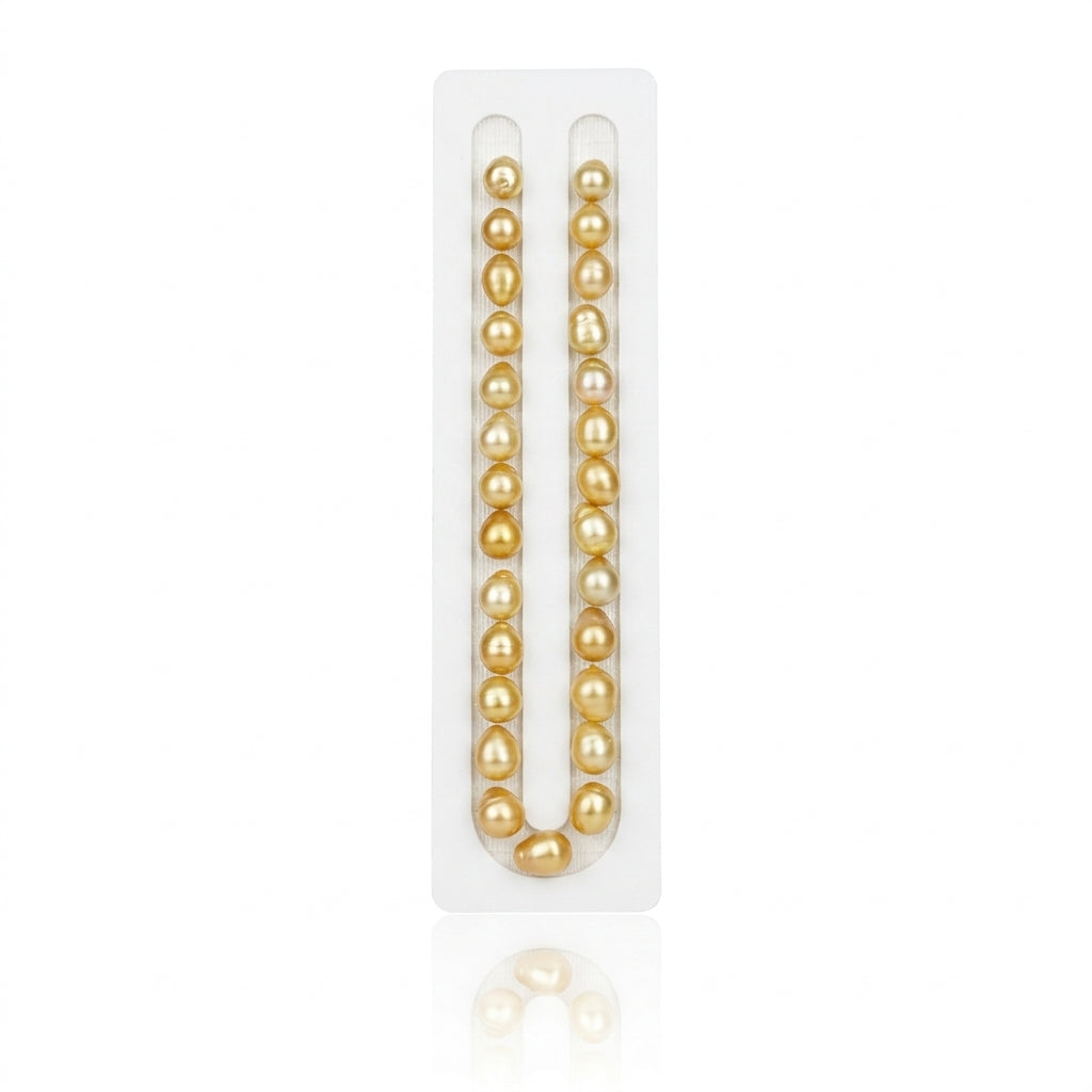 Rich Gold South Sea Baroque Pearl Loose Strand | 10–13mm AAA Grade | Per Strand