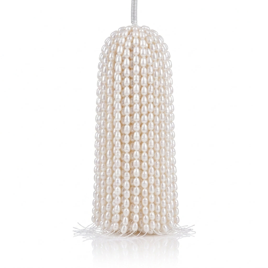 White Freshwater Pearl Strand | 6–8mm AAAA Grade