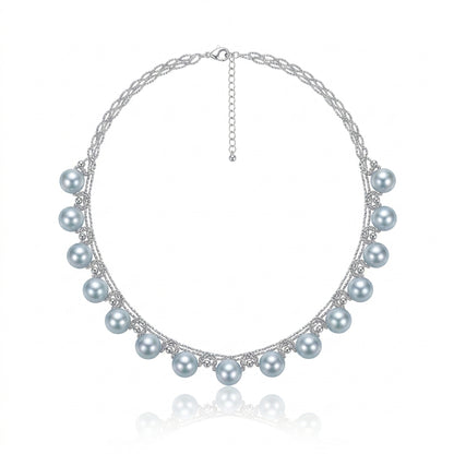 18K White Gold - Akoya Pearl Necklace | 8.5–9mm AAAA Grade