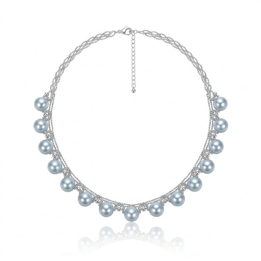 18K White Gold - Akoya Pearl Necklace | 8.5–9mm AAAA Grade