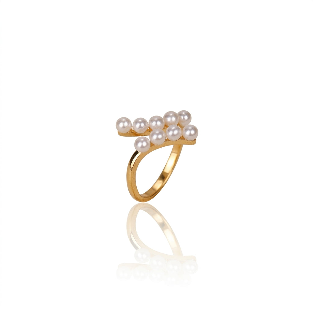 S925 Silver - White Freshwater Pearl Ring | 3–4mm AAA Grade
