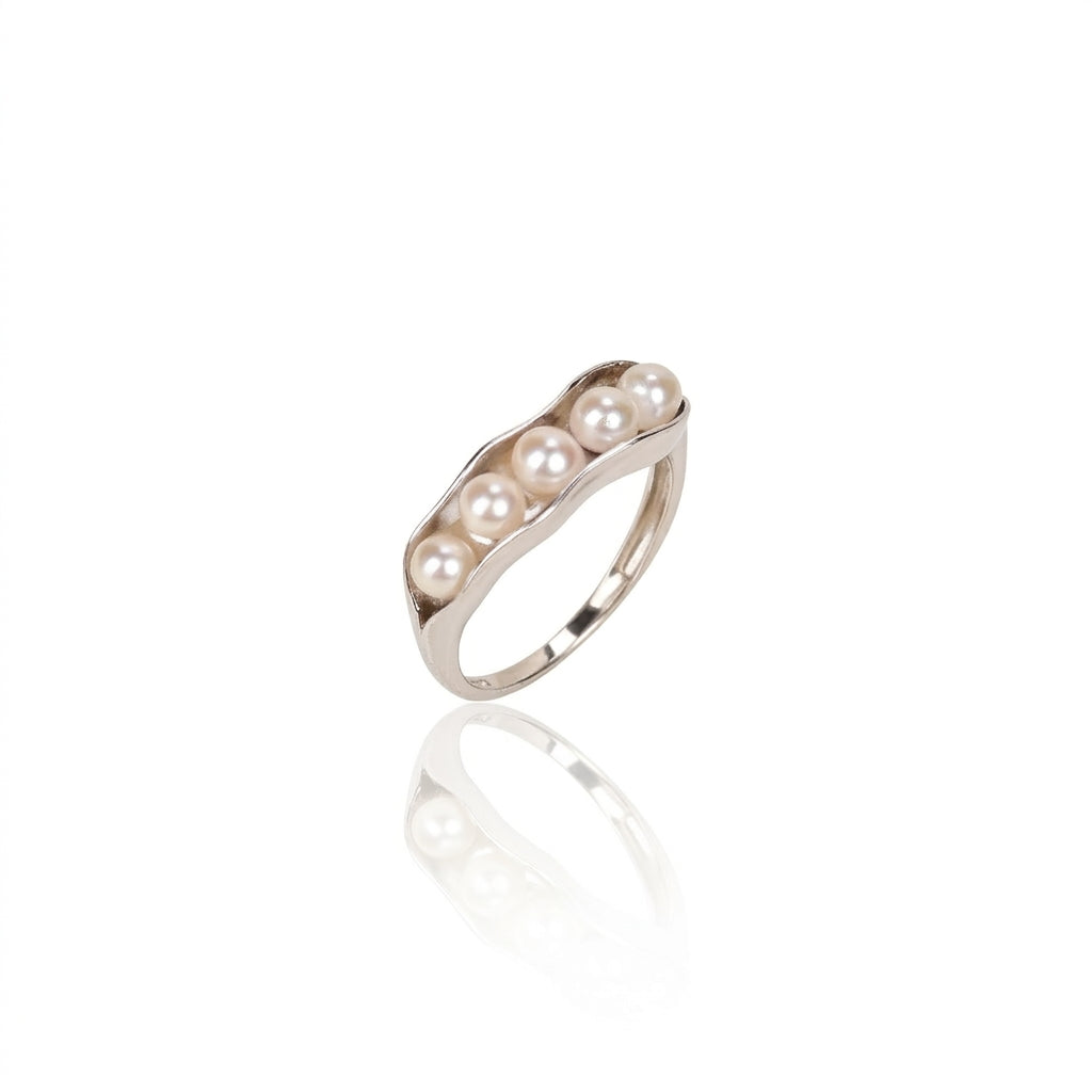 S925 Silver - White Freshwater Pearl Ring | 3–4mm AA Grade