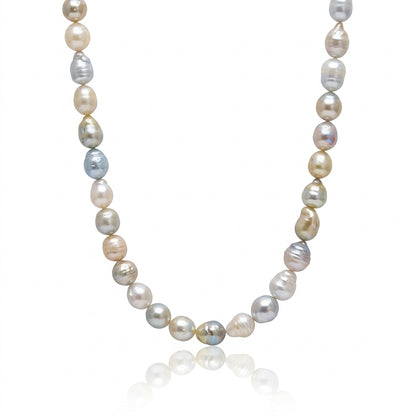 Gold & White Mixed Saltwater Baroque Pearl Strand | 8–13mm AA Grade