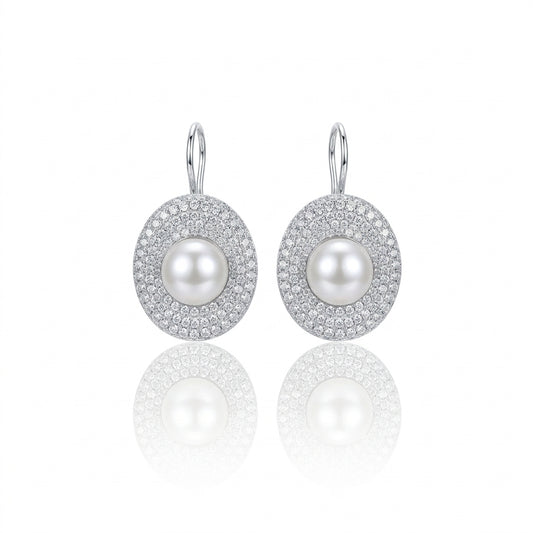 S925 Silver - White Freshwater Pearl Stud Earrings | 7–8mm AAA Grade