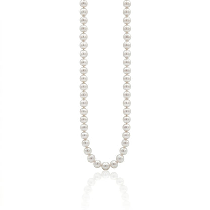 White Freshwater Oval Pearl Strand | 6–8mm AAA Grade