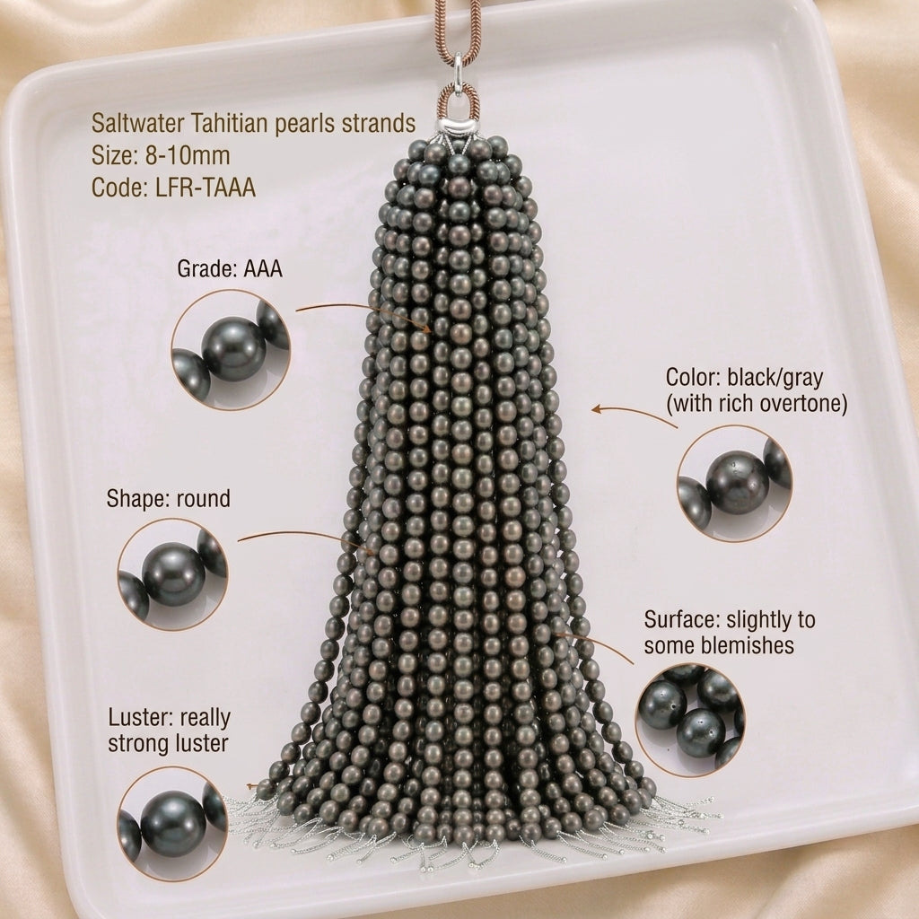 Tahitian Pearl Strand | 8–10mm AAA Grade