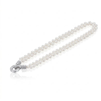 S925 Silver - Knotted Freshwater Pearl Necklace | 3–4mm