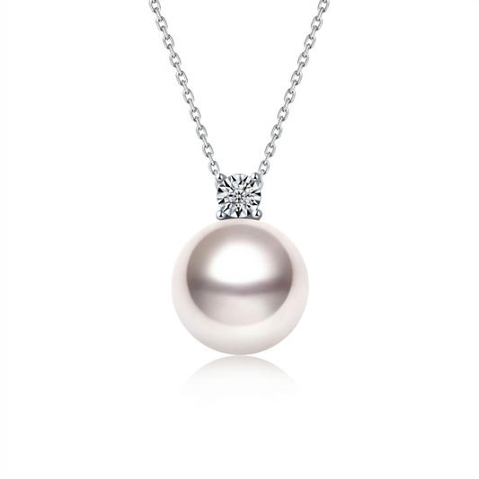 Luster Drop - Akoya Pearl Bubble Pendant Necklace