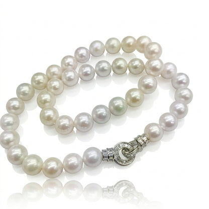 S925 Silver - Freshwater Pearl Strand Necklace | 10–11mm