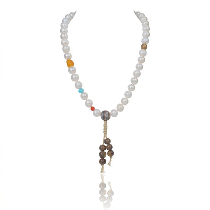 White Freshwater Pearl Necklace | 10–11mm AAA Grade | Round Pearl