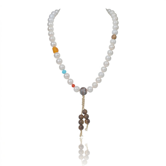 White Freshwater Pearl Necklace | 10–11mm AAA Grade | Round Pearl