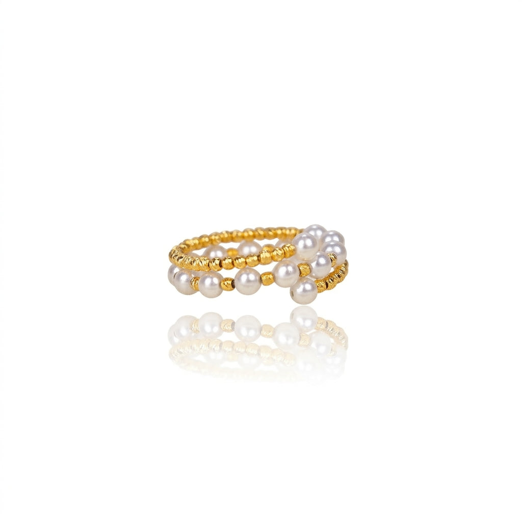 S925 Silver - White Freshwater Pearl Ring | 3–4mm AAA Grade