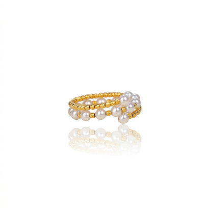 S925 Silver - White Freshwater Pearl Ring | 3–4mm AAA Grade
