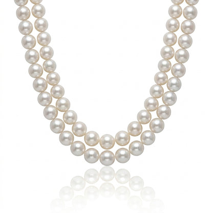 White Saltwater Akoya Madama Pearl Strand | 9–10mm AAAA Grade