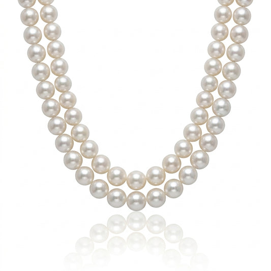 White Saltwater Akoya Madama Pearl Strand | 9–10mm AAAA Grade