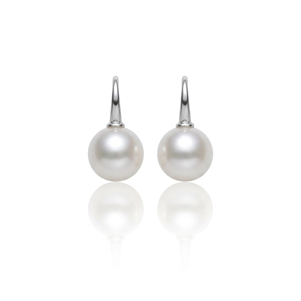 S925 Silver - Freshwater Pearl Necklace & Earrings Set | 9.5–12mm