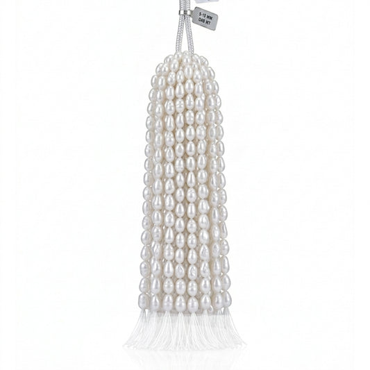White Baroque Keshi Freshwater Pearl Strand | 8–8.5mm AAA Grade | Per Strand