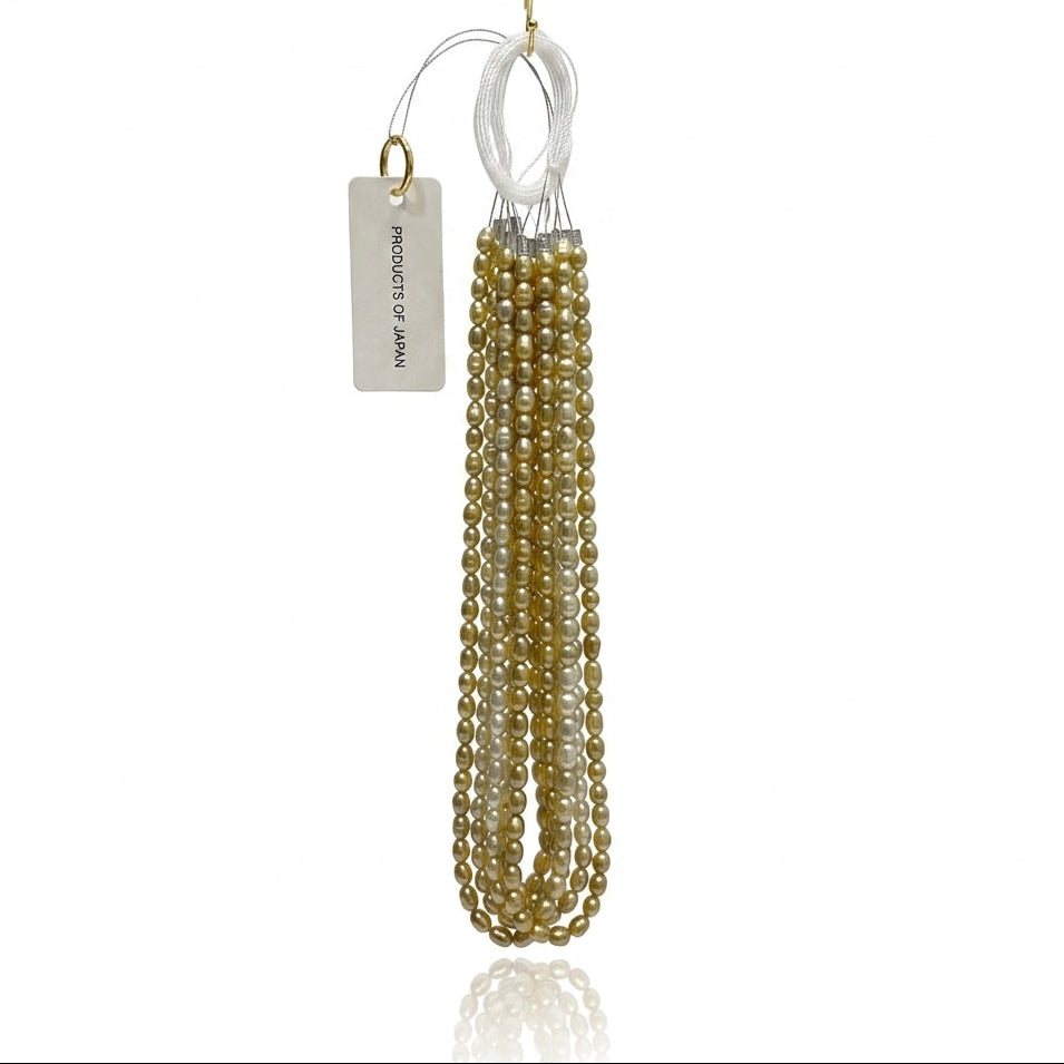 South Sea Golden Keshi Pearl Strand | AAAA Grade