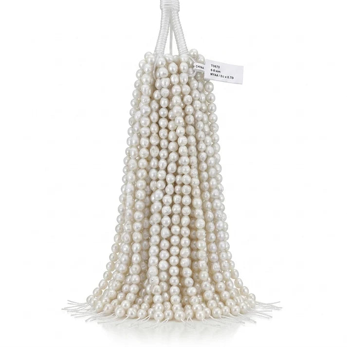 White Freshwater Pearl Strand | 4.5–5mm AAA Grade | Per Strand
