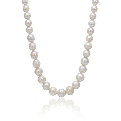 White Saltwater Circled Pearl Strand | 11–15mm AA Grade